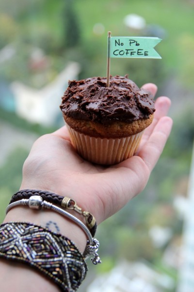 Erdnussbutter-Schoko-Kaffee-Cupcakes