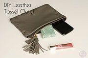 DIY Leder Clutch mit Quasten - mit Tricks zum einfachen Nähen von Leder