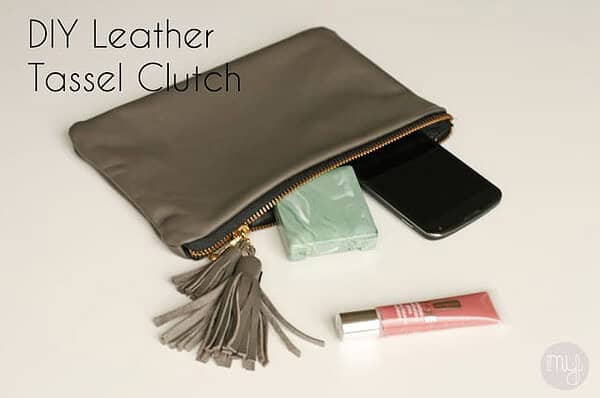 DIY Leder Clutch mit Quasten - mit Tricks zum einfachen Nähen von Leder