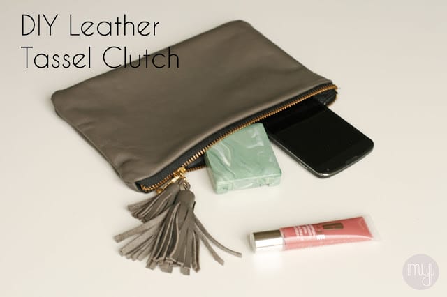 DIY Leder Clutch mit Quasten – mit Tricks zum einfachen Nähen von Leder