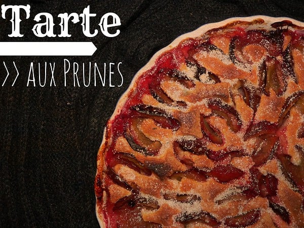 tarte au prunes- Pflaumentarte mit Lavendelzucker