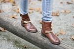 DIY Designer Biker Boots mit Goldkette