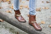 DIY Designer Biker Boots mit Goldkette