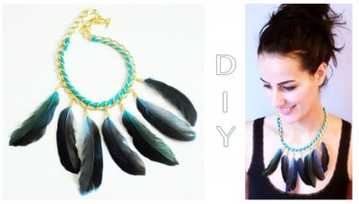 DIY Statement Kette mit Federn