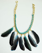 DIY Statement Kette mit Federn