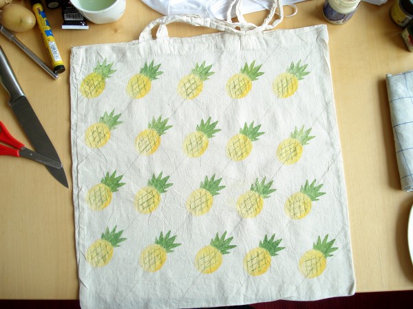 Stoffdesign Ananas