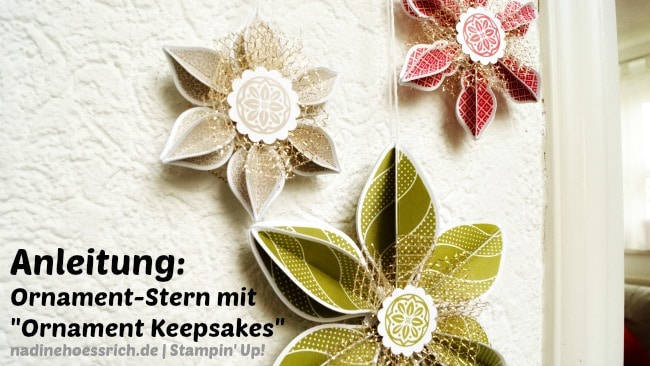 Ornament-Stern mit dem Stempelset „Ornament Keepsakes“ von Stampin‘ Up!