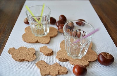 Kork-Wölkchen und herbstliche Tischdeko