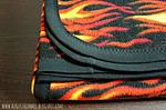 Fleecedecke mit Einfassung aus altem Shirt