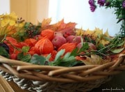 Herbstdeko mit Lampionblumen