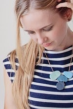 Einfache Statement Kette mit Fimo
