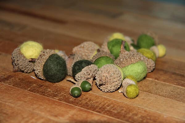 Felted Acorns