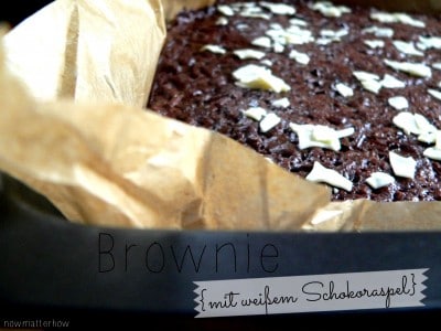 Brownies {mit weißem Schokoraspel}