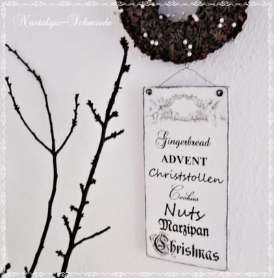 Dekoschild Shabby Winter Weihnachten