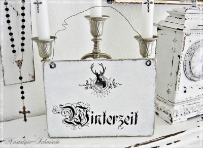 Dekoschild Shabby Vintage Weihnachten