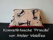 Anleitung mit Schnittmuster Kosmetiktasche „Priscilla“