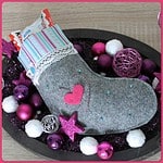 Weihnachtsstiefel aus Filz