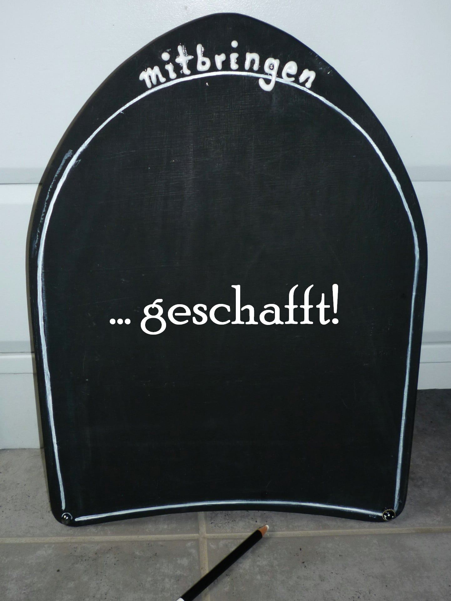 Notizbrett mit Tafelfarbe