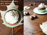 Holundercupcakes mit Maronen – Frischkäse – Creme
