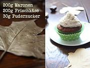 Holundercupcakes mit Maronen – Frischkäse – Creme