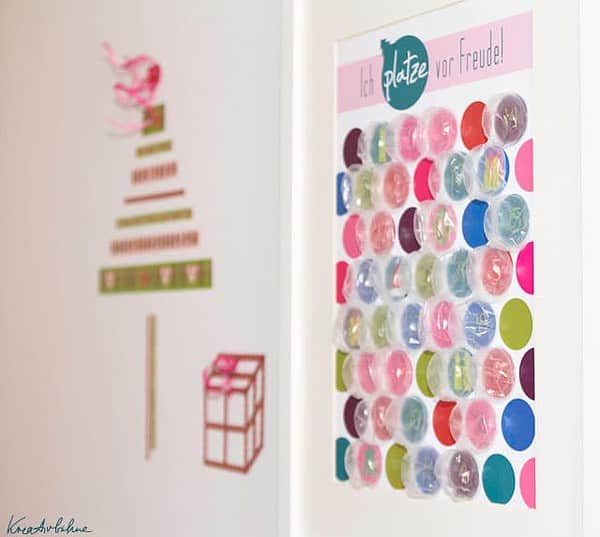 Bubble-Adventskalender aus Noppenfolie {Freebie}