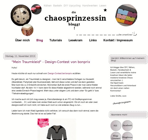 die chaosprinzessin bloggt! (…be creative!)