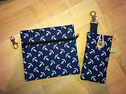 Maritimer Shopper mit Innen- und Handytasche zum Einhängen