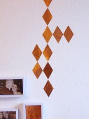 DIY Kerzen Deko und Wandsticker im Kupfer Look