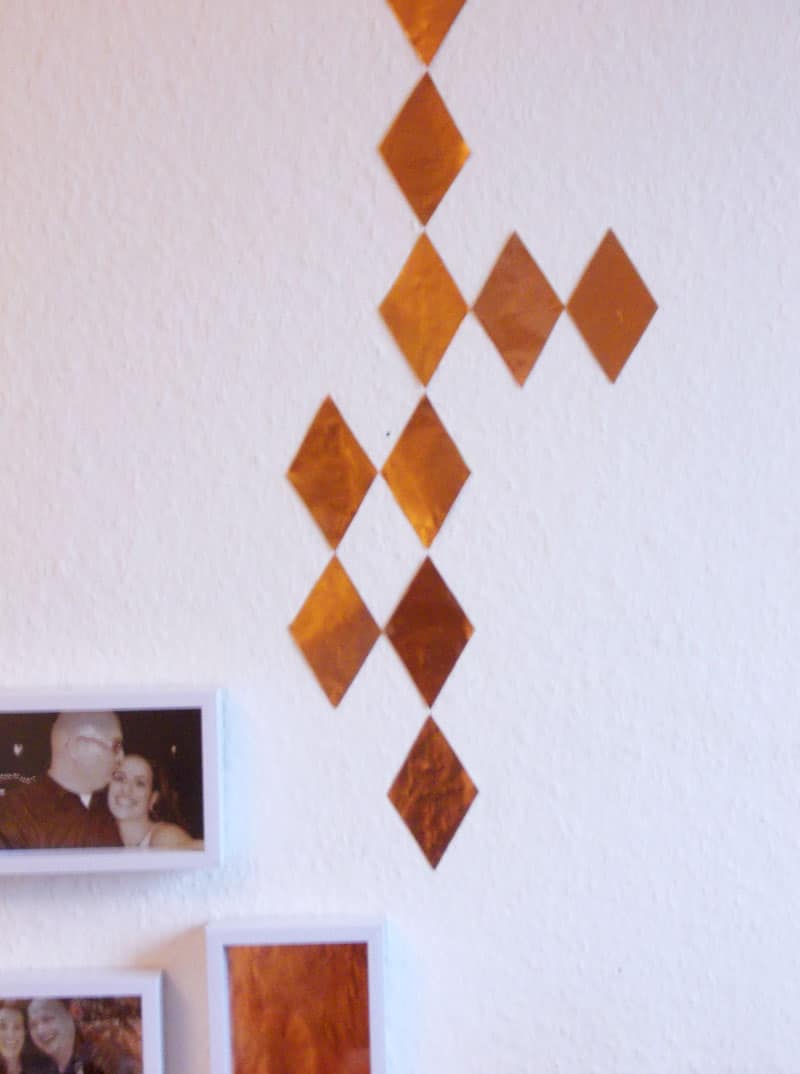 DIY Kerzen Deko und Wandsticker im Kupfer Look