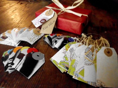 Upcycling Geschenkanhänger aus Taschentuchboxen