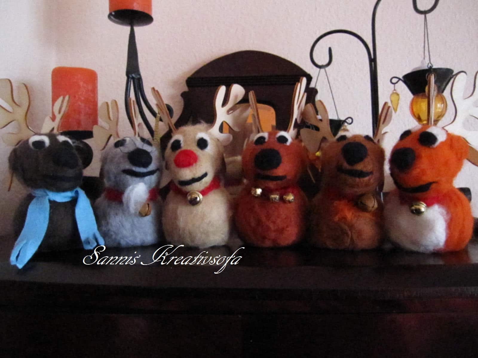 Die Schlittentiere des Weihnachtsmann
