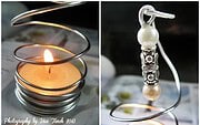 Simple Teelichhalter [DIY aus Draht & Perlen]