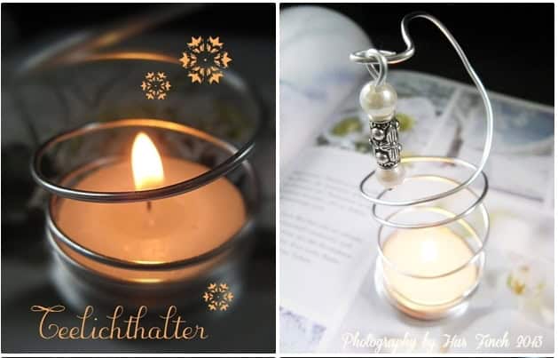 Simple Teelichhalter [DIY aus Draht & Perlen]