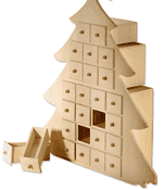Weihnachtskalender aus Holz
