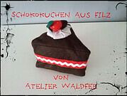 Schokoladenkuchen aus Filz