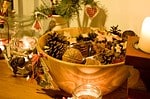 Weihnachtsdekoration mit Naturmaterialien Landhausstil