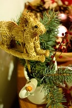 Weihnachtsdekoration mit Naturmaterialien Landhausstil