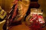 Weihnachtsdekoration mit Naturmaterialien Landhausstil