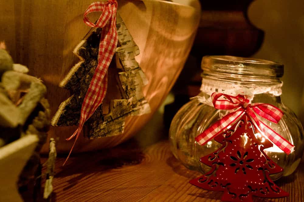 Weihnachtsdekoration mit Naturmaterialien Landhausstil