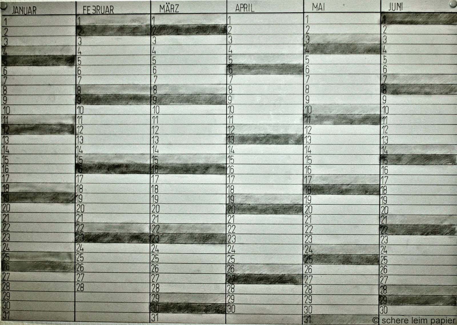 Wandkalender selbstgemacht