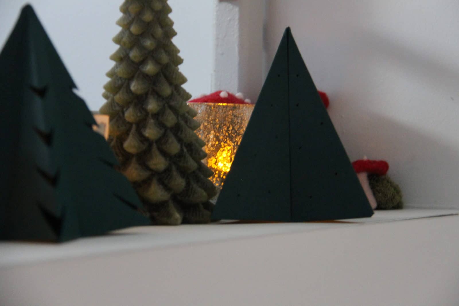 Weihnachtswäldchen mit Fliegenpilz