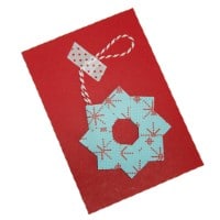 Weihnachtskarten mit Origami-Kranz