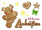 Freebie: Lebkuchenfrau & -mann als Motiv-Vorlage zB für Bügelbilder