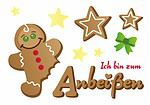 Freebie: Lebkuchenfrau & -mann als Motiv-Vorlage zB für Bügelbilder