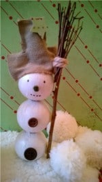Schneemann mit Schneefrau