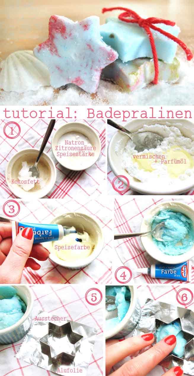 Badepralinen in Sternform