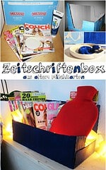 Zeitschriftenbox aus Milchkarton