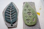 Grußkartengestaltung mit Linolschnitt