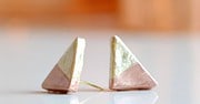 geometrische DIY Ohrringe aus Radiergummi