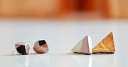 geometrische DIY Ohrringe aus Radiergummi
